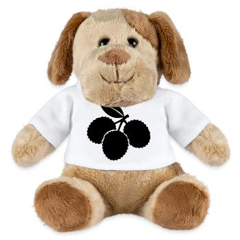 Litschi-Silhouette – Exotisches Obstdesign - MiniFeet® Hund Helge - Weiß - Vorne