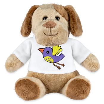 Kleiner Lila Vogel - MiniFeet® Hund Helge - Weiß - Vorne