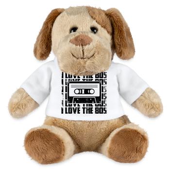 J’adore les années 80 - Chien en peluche Helge MiniFeet® - blanc - Devant