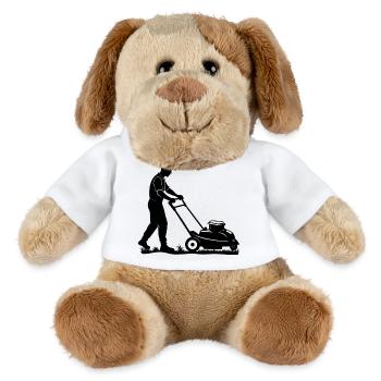 Tondeuse à gazon - Chien en peluche Helge MiniFeet® - blanc - Devant