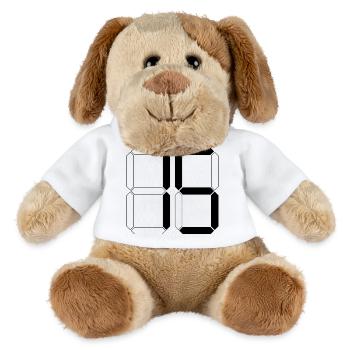 NUMBER 15 Fifteen Birthday Gift Digital - MiniFeet® Dog Helge - white - Front