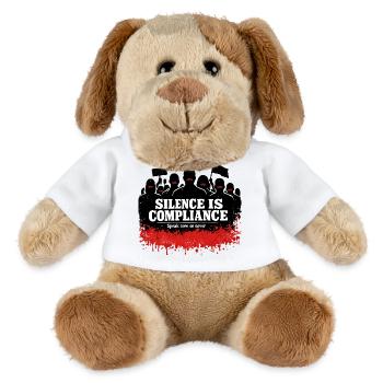 Silence is obedience – speak now - MiniFeet® Dog Helge - white - Front