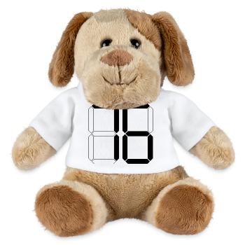 NUMBER 76 Seventy-Six Gift Digital - MiniFeet® Dog Helge - white - Front