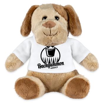 Addict au backgammon | Jeu de société | Don - Chien en peluche Helge MiniFeet® - blanc - Devant