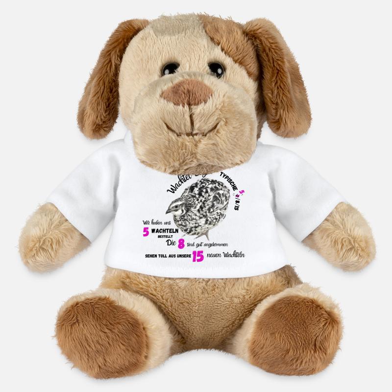 Quail - with neon numbers - MiniFeet® Dog Helge - white