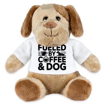 Café & Chien : Motif du matin de puissance - Chien en peluche Helge MiniFeet® - blanc - Devant
