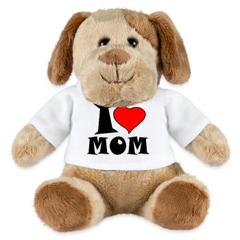 Ich Liebe Mama - I love Mom - MiniFeet® Hund Helge - Weiß - Vorne
