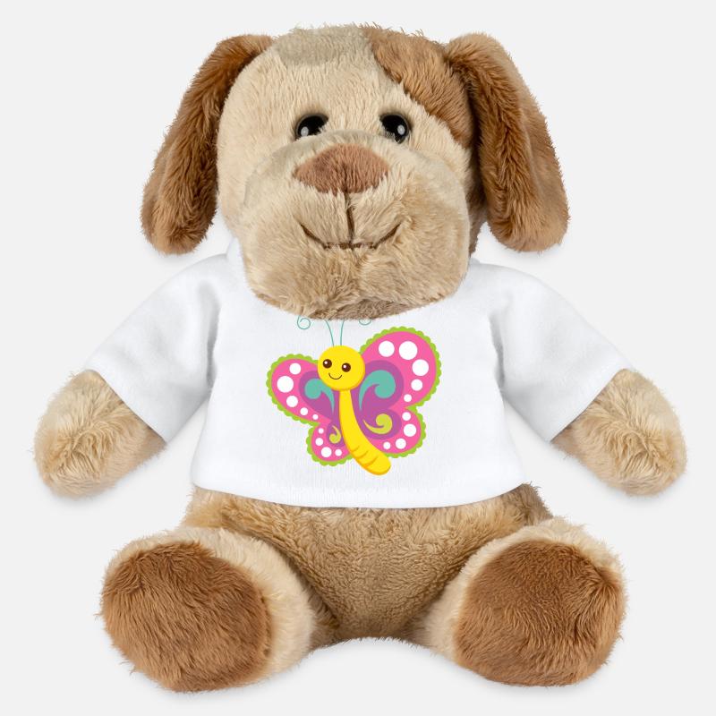 papillon - Chien en peluche Helge MiniFeet® - blanc