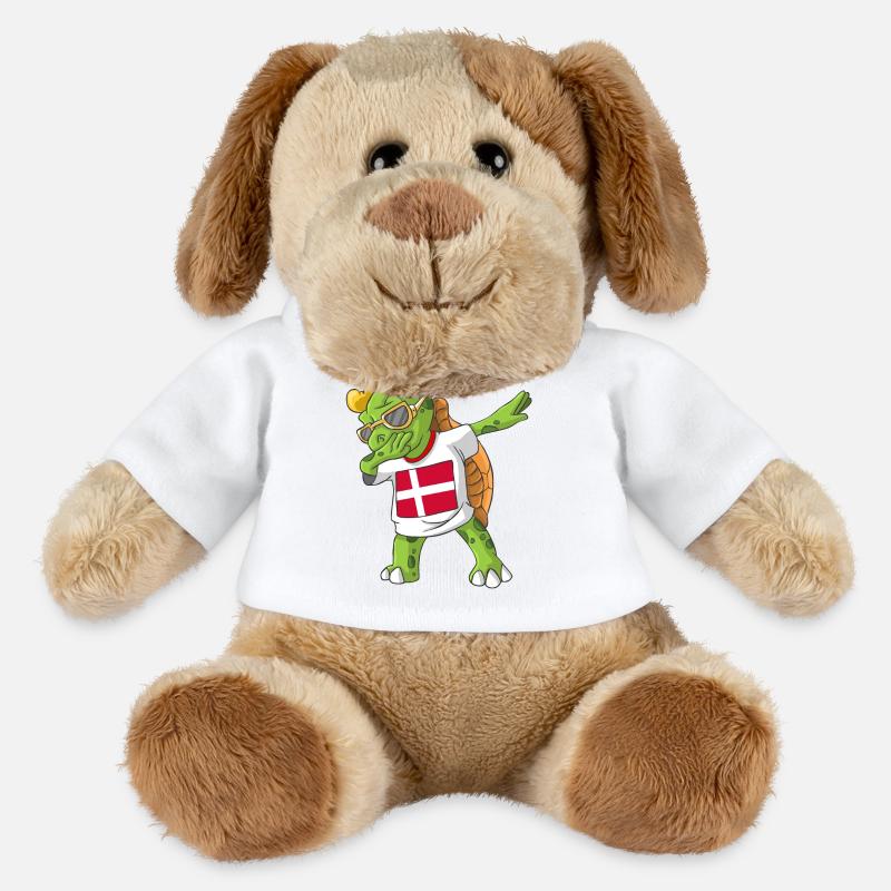 Dänemark Dabbing Schildkröte - MiniFeet® Hund Helge - Weiß