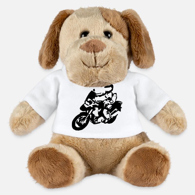 BIKER1200gsfahrer - Chien en peluche Helge MiniFeet® - blanc