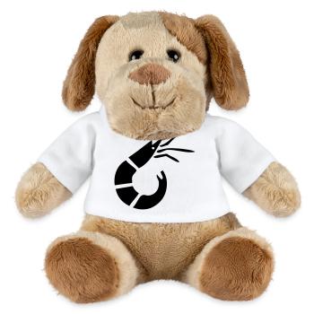 Garnele - Krabbe - Shrimp -Fischerei - MiniFeet® Hund Helge - Weiß - Vorne