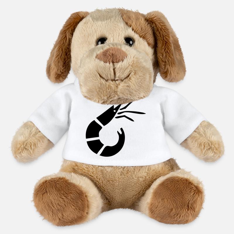 Garnele - Krabbe - Shrimp -Fischerei - MiniFeet® Hund Helge - Weiß