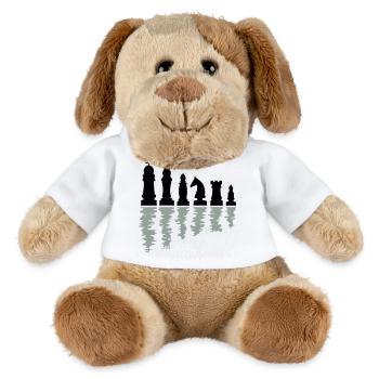échecs - Chien en peluche Helge MiniFeet® - blanc - Devant