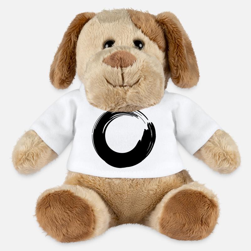 Pinselstrich-Kreis - MiniFeet® Hund Helge - Weiß