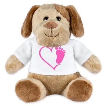 Empreinte de bébé - Chien en peluche Helge MiniFeet® - blanc - Devant