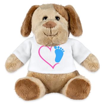 Empreinte de bébé - Chien en peluche Helge MiniFeet® - blanc - Devant