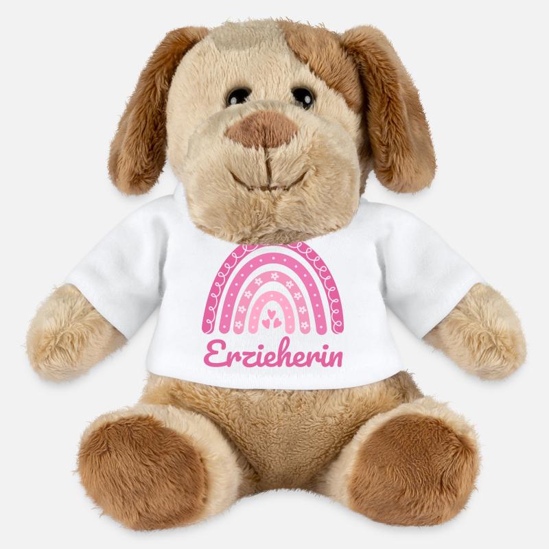 Erzieherin Regenbogen - MiniFeet® Hund Helge - Weiß