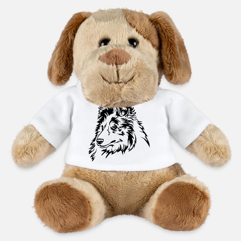 Sheltie Kopf - MiniFeet® Hund Helge - Weiß
