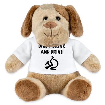 Ne conduisez pas en état d’ébriété. Chemise humoristique en fauteuil roulant * - Chien en peluche Helge MiniFeet® - blanc - Devant