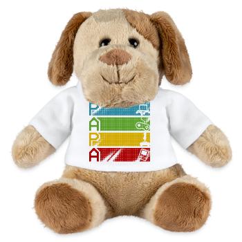 Retro Gamers Pixel Multicolor - MiniFeet® Dog Helge - white - Front