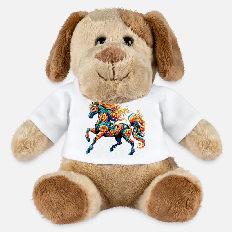 Cheval - Chien en peluche Helge MiniFeet® - blanc