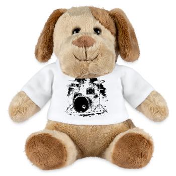 Drum Set Skizze - MiniFeet® Hund Helge - Weiß - Vorne