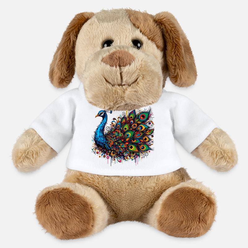 Pfau - MiniFeet® Hund Helge - Weiß