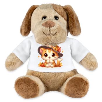 chat automne3 - Chien en peluche Helge MiniFeet® - blanc - Devant