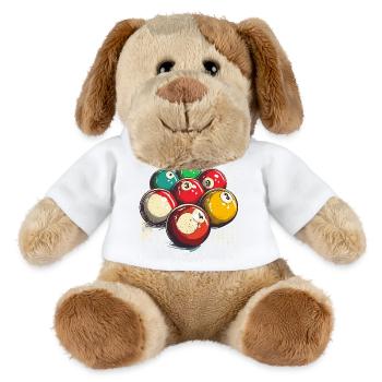 Grafik Billardkugeln - MiniFeet® Hund Helge - Weiß - Vorne