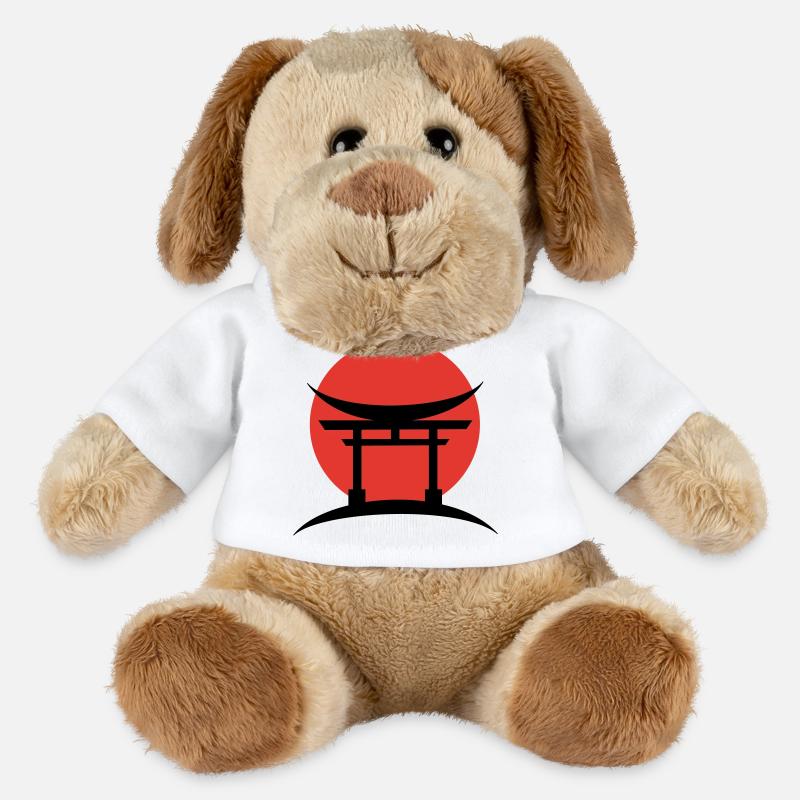Abstract Gradient Japanese Torii - MiniFeet® Dog Helge - white