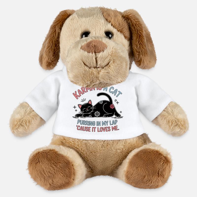 Karma ist eine Katze – Peaceful Cat Design - MiniFeet® Hund Helge - Weiß