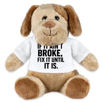 Craftsman sayings for do-it-yourselfers mechanics - MiniFeet® Dog Helge - white - Front