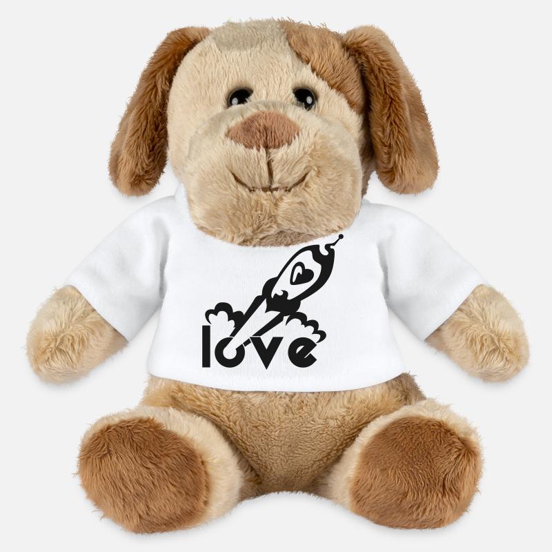 Love Rocket – Heart Space Space Design - MiniFeet® Dog Helge - white