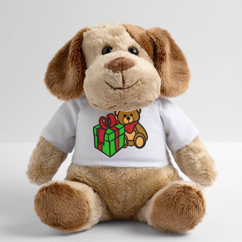 Teddy hat ein Geschenk MiniFeet® Hund Helge