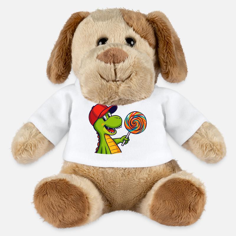 Bunter_Dinosaur_mit_Lutscher - MiniFeet® Dog Helge - white