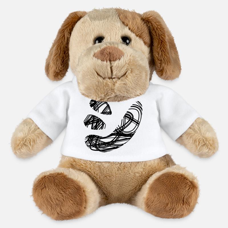 Japanese text 'シ' (shi) pattern - MiniFeet® Dog Helge - white