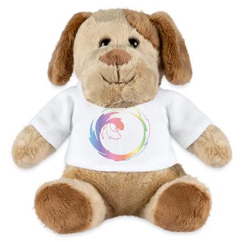 Roue chromatique créative comme cadre de design dynamique - Chien en peluche Helge MiniFeet® - blanc - Devant