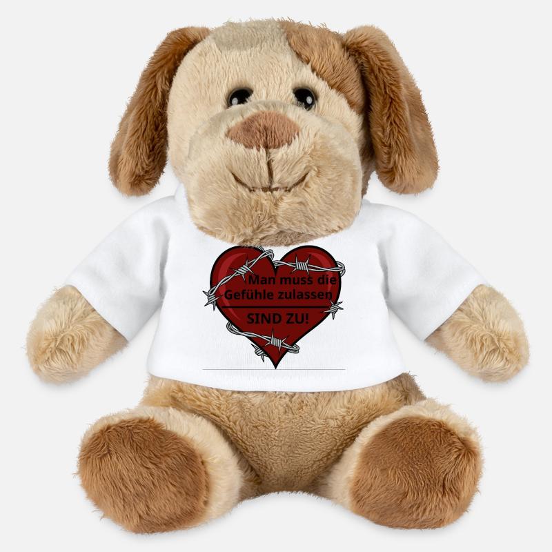 Sarcastic Heart with Barbed Wire - MiniFeet® Dog Helge - white