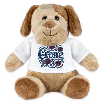 George Roses mit Dornenranken - MiniFeet® Hund Helge - Weiß - Vorne