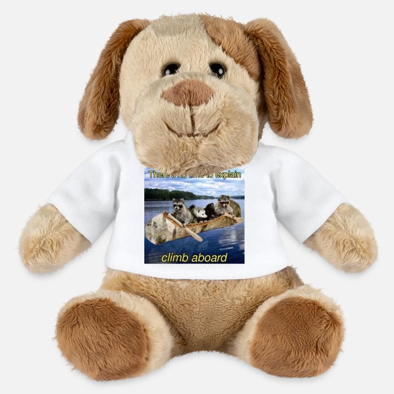 Waschbären-Flussrettungsboot - MiniFeet® Hund Helge - Weiß
