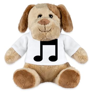 Note musicale - Chien en peluche Helge MiniFeet® - blanc - Devant