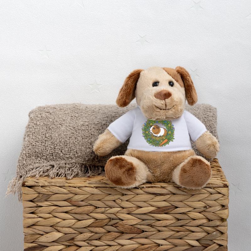 Cobaye dans le nid de couronnes de fleurs Chien en peluche Helge MiniFeet®