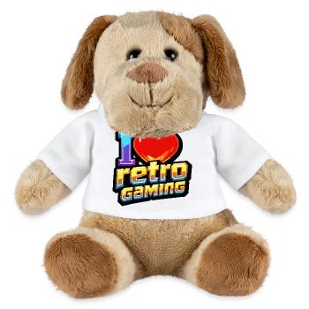I love Retro Gaming - MiniFeet® Hund Helge - Weiß - Vorne