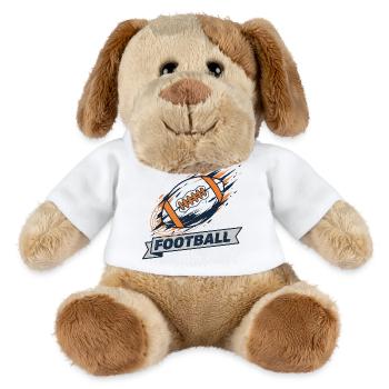Dynamischer Football Wirbel-Logo - MiniFeet® Hund Helge - Weiß - Vorne