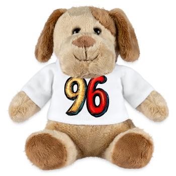 96 Zahl Bunt - MiniFeet® Hund Helge - Weiß - Vorne