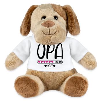 Grand-père 2027 charge avec la barre de chargement du cœur - Chien en peluche Helge MiniFeet® - blanc - Devant