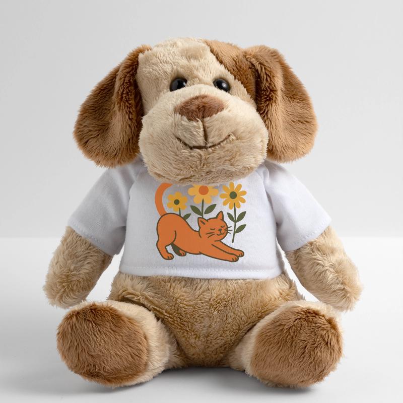 Chat orange dans une mer de fleurs Chien en peluche Helge MiniFeet®