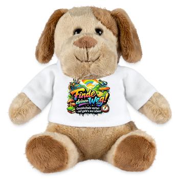 Trouve ta voie – École primaire - Chien en peluche Helge MiniFeet® - blanc - Devant