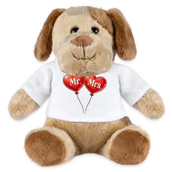 Heart Balloons Mr Mrs Newlyweds - MiniFeet® Dog Helge - white - Front