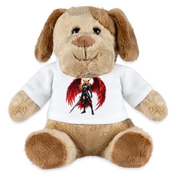 Karmesinroter geflügelter Krieger - MiniFeet® Hund Helge - Weiß - Vorne